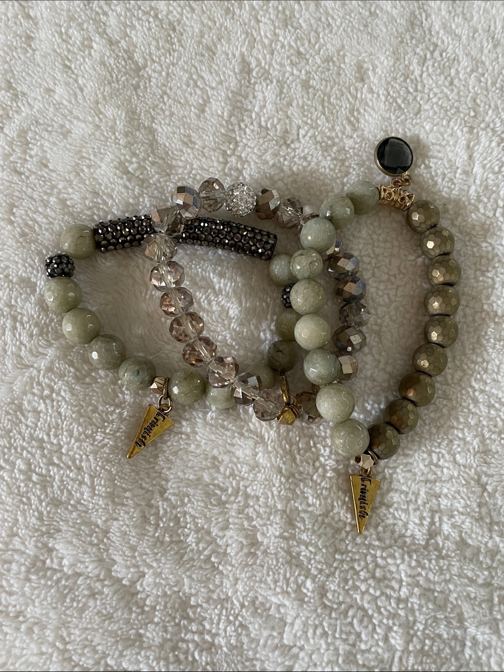 Set of 3 Erimish stretch beaded bracelets